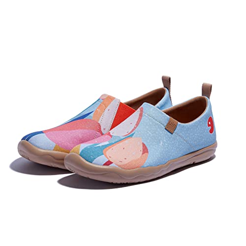 Image of UIN Women's Slip On Shoes Colorful Comfortable Lightweight Art Travel Sneakers Casual Floral Stylish Everyday Loafers