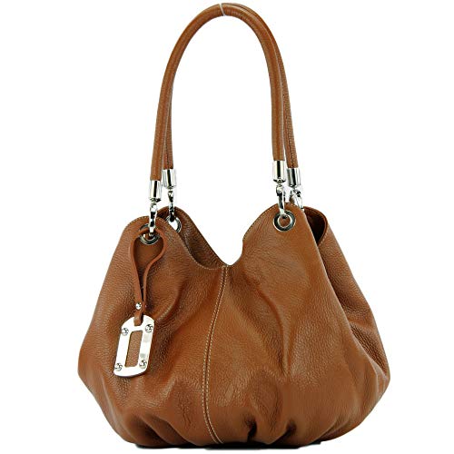 modamoda de - sac sac italien en cuir épais 228, Couleur:cognac