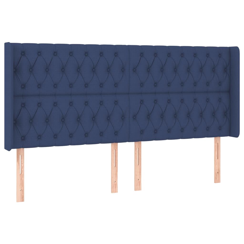 Cabecero de Cama LED Azul 183x16x118/128cm Altura Ajustable con Luz RGB para Jóvenes y Adultos