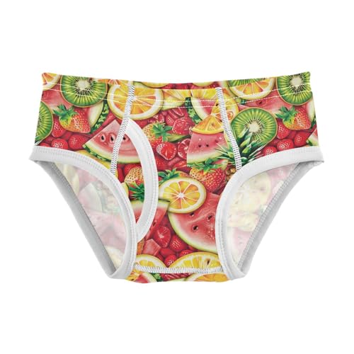 visesunny Boys Cotton Underwear Watermelon Lemon Fruit Printed Toddler Soft Training Briefs Size 2T-8Y for Kids