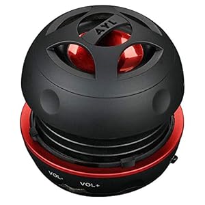 AYL Mini Speaker System, Portable Plug-in Speaker with 3.5mm Aux Input, External Audio for Laptop Computer, MP3 Player, iPhone, iPad, Cell Phone (Black)