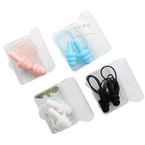 Ohrstöpsel Schlaf Weiche Silikonohrstöpsel Schwimmen Spirale Student Gürtel Linie Schalldämmung Ohrstöpsel 4 stücke