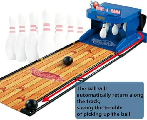 NGWEI Indoor Bowling Game Console for Kids & Adults, LED Electronic Scoreboard, Automatic Reset & Lighting, Fun Bowling Alley Sport Equipment (2M/6FT)