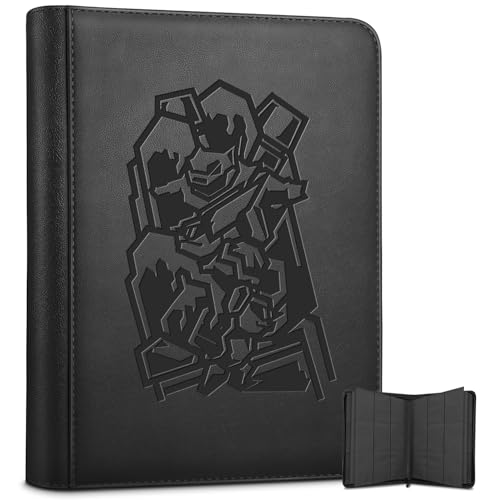 Card Binder for Pokemon Cards, 9 Pocket 540 Cards Trading Card Games Collection Holder Book Folder with Side-Loading Sleeves (Black)