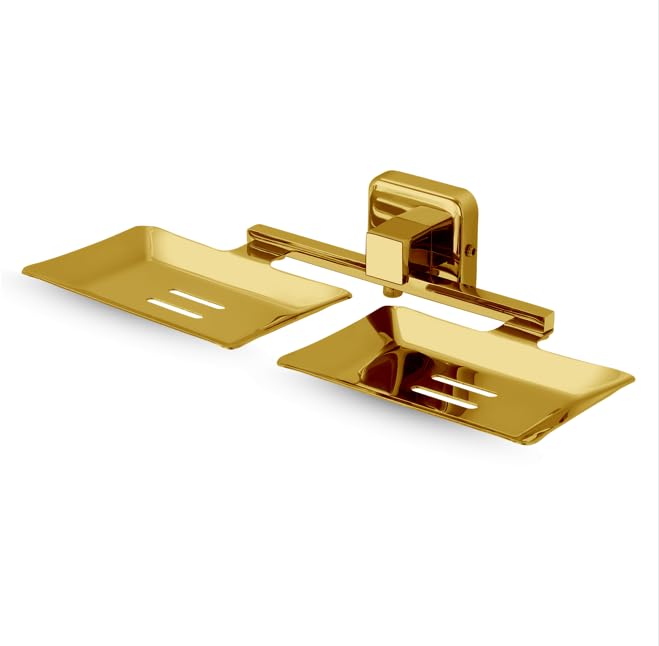 KOPS Nexa Double Soap Dish for Bathroom, Kitchen & Basin Area | Black Matt PVD Finish | Wall Mounted Stainless Steel Dual Soap Holder | Rust-Free | NX 3809-picture-15