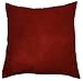 DreamHome - Solid Faux Suede Decorative Pillow Cover/Sham, (26x26, Brick)