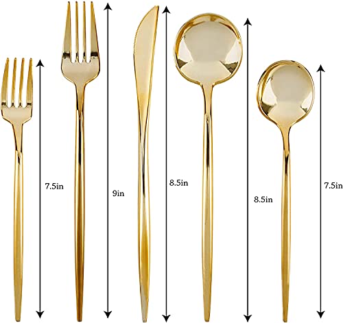 Elegant Novelty Gold Salad Plastic Fork (32)