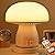 Strackvial Mushroom Lamp, 3 Colors Mushroom Night Light with Clock, Cordless Touch Dimming Bedside Table Lamp with Timer & Remote, Rechargeable Portable LED Lamp for Kids Adults Room (White)