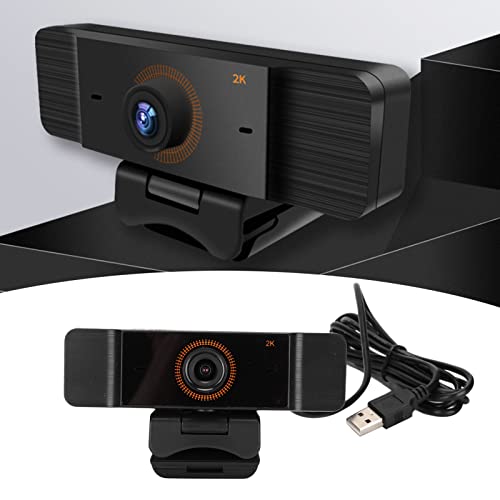 Elprico Desktop-Computerkamera, USB2.0 HD-Webcam mit Automatischer Fokussierung, Eingebautes 2K-Mikrofon 5 FHD 2560x1440 QHD Plug-Play-Computerkamera (WB9) – Bild 4