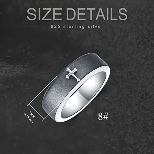 Pytali Chrisitan Cross Ring For Men Sterling Silver Vintage Religious Retro Jewelry For Men(10) #TOP4