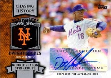 2013 Topps Chasing History #CHA-DG Dwight Gooden Authentic Autograph Baseball Card