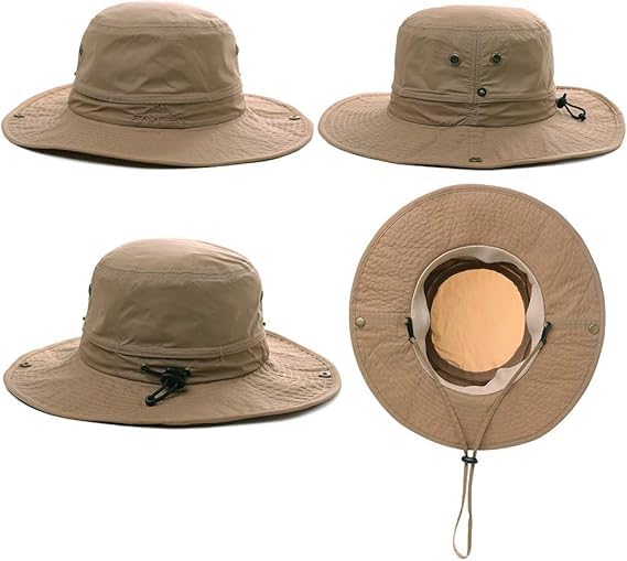 TOP-EX XXL Sombrero de sol para hombre con ala ancha UPF 50+ e impermeable, grandes sombreros de verano al aire libre para senderismo, trekking, pesca, camping, vela, plegable, ajustable, transpirable