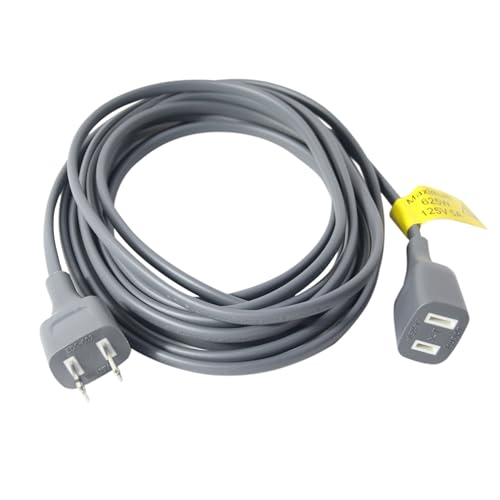 Gray Extension Cord 9FT Thin Flexible Light Duty Indoor 2 Prong (1 Pack)