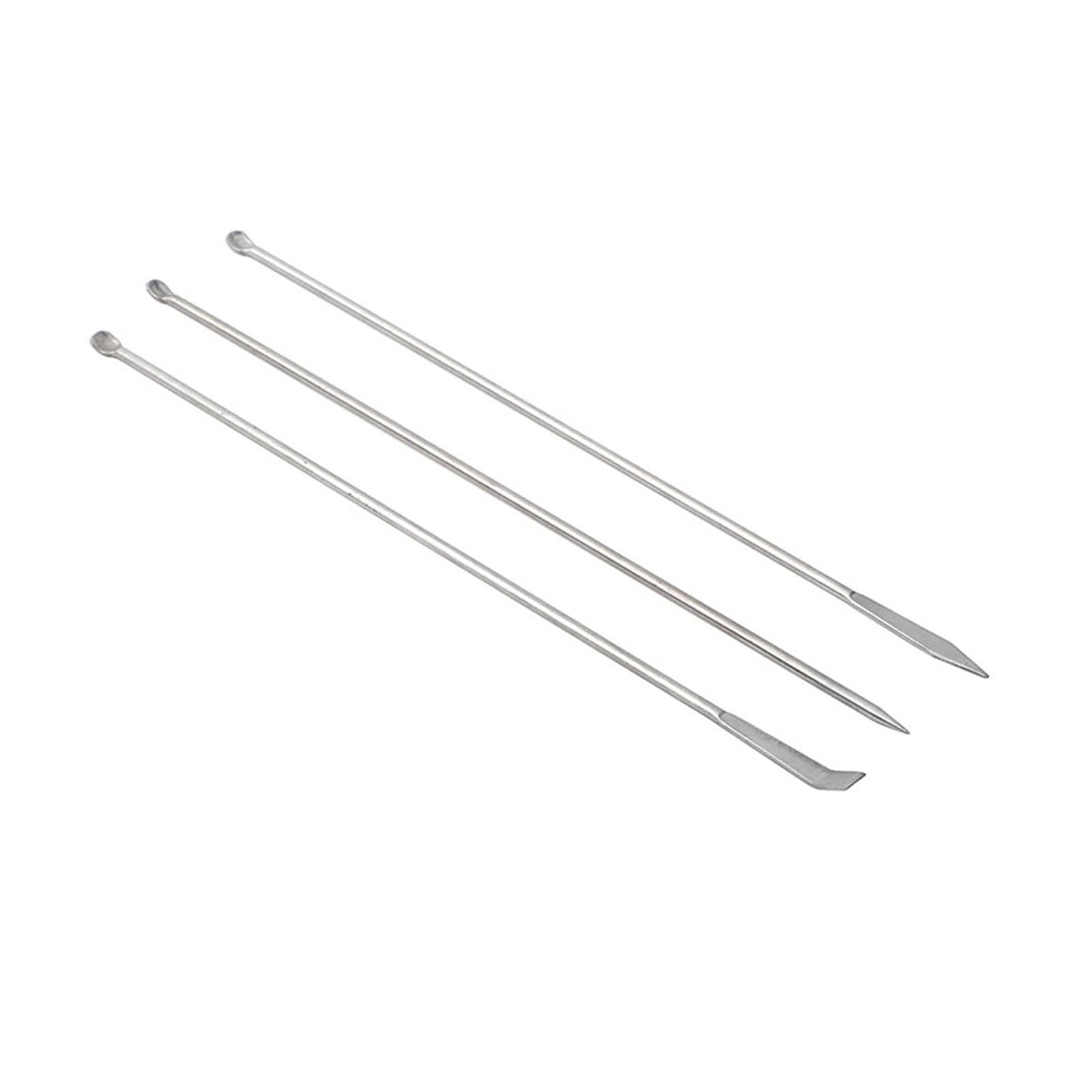 Cuchara Muestreo Laboratorio Espátula de cuchara laboratorio | 3*1/juego de cuchara raspadora pequeña Medicinal de acero inoxidable, cucharón de laboratorio(5 set)