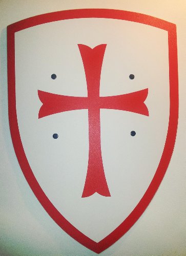 Preisvergleich Produktbild Holzschild, Templer-Ritter, Ritterschild f. Kinder Templerritter 50x36cm