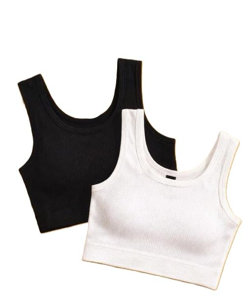 Women Sleeveless Ribbed Cropped Tank Top Slim Fit Soft Stretchable Comfortable Modern Daily Outfit Single-image-29