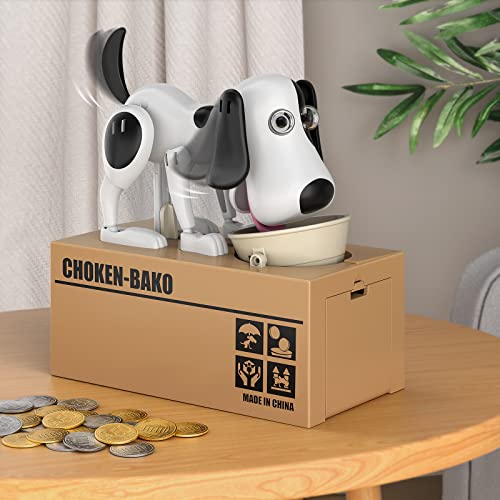 Pet Dog Coin Munching Piggy Ban, Automatic Money Bank For Kids, Electronic Atm Savings Box, Birthday Christmas Hot Gift For Toddler Boys & Girls Age 3,4,5,7,8+ Toys #TOP1