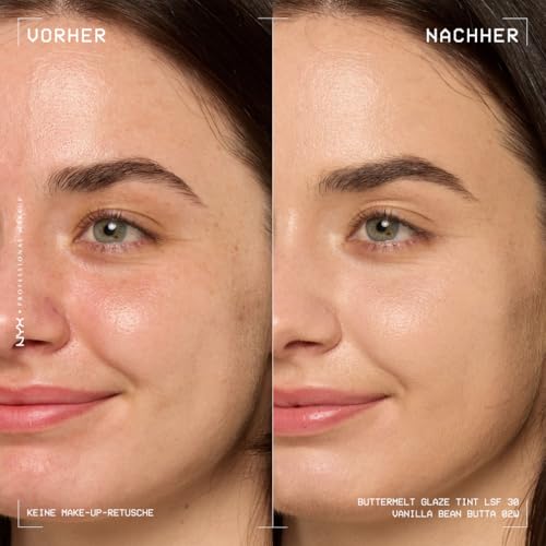 NYX Professional Makeup Foundation für alle Hauttypen, Mit Sheabutter, Mangobutter und Niacinamide, LSF 30 gegen UVA- und UVB-Strahlen, Buttermelt Glaze, Farbton: 02 Vanilla Bean Butta – Bild 3
