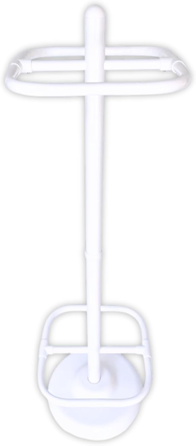 Extra Large Pool Noodle Storage Rack – Rustproof White PVC Pool Float Organizer with Fillable Base for Stability – Outdoor Pool Storage Rack for Noodles & Floats