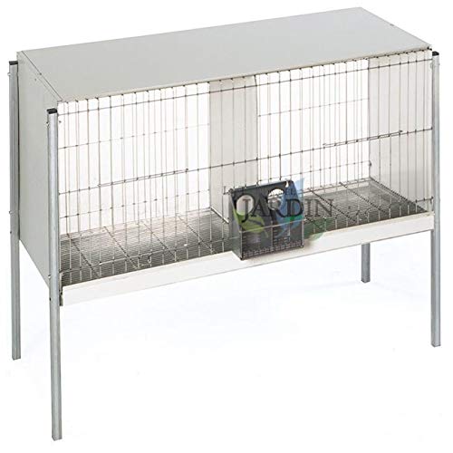 Suinga. Jaula Palomas con 2 DEPARTAMENTOS 104 x 45 x 76 cm. Chapa GALVANIZADA. Respaldo de Alambre. Laterales y divisiones de Chapa. Incluye Patas
