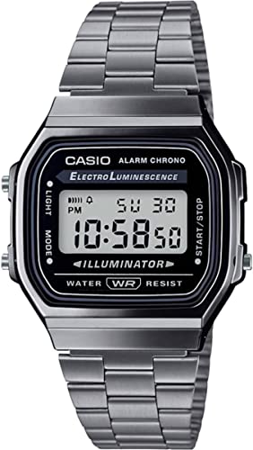 【新品未使用】カシオメタルバンド ガンメタ A168WGG-1A 海外モデル スタンダード（CASIO） 【即納】CASIO カシオ スタンダード