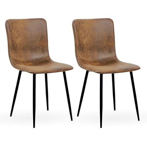 Homy Casa Set of 2 Suede Dining Chairs Cover