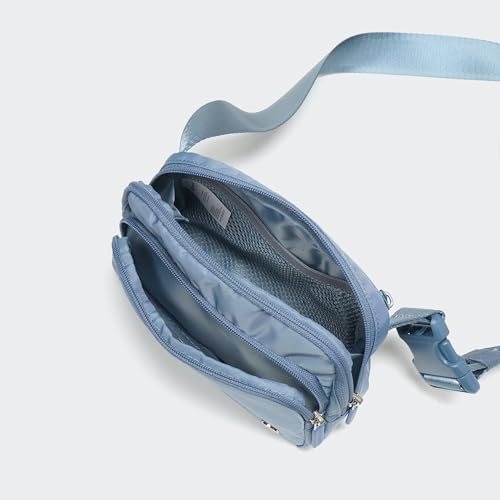 Image of Pander Nylon Crossbody Belt Bag with Excess Strap Keepers, 6-Pocket Adjustable Sling Fanny Pack for Travel and Everyday Carry, Blue