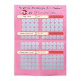 Scratch Off Poster, Date Night Scratch Off Cards, Interactive Couples Challenge Poster with Mystery Poses for Anniversaries, Birthdays and Relationship Games, Fun Gift to Enhance Intimacy (pink)