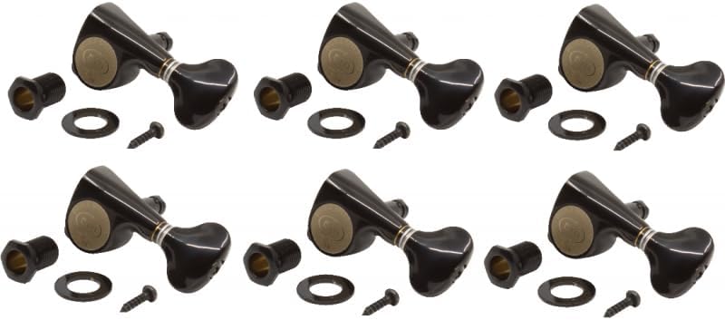 Tuners - Gotoh, SGS510Z MG, Mini 510 Locking, 6-in-a-line, Color: Black