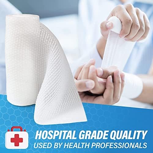 36 Gauze Rolls- Premium First Aid Supplies for Safe Adventuring–individually wrapped -Flexible, Stretchable, Breathable Gauze Bandage Rolls – 3” x 4.1 Yards Bandage Wrap for Wound Dressing-Each dozen is packed in a individually bag - 3