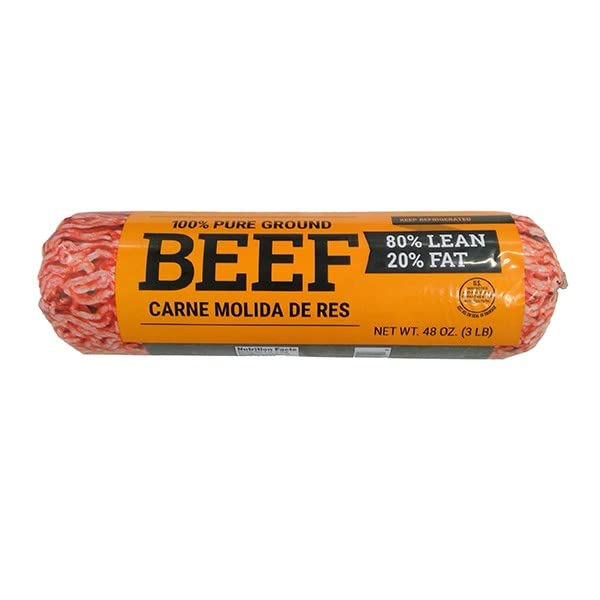 Weis, 80 3lb Ground Beef Chub 47299, 48 Ounce Grocery