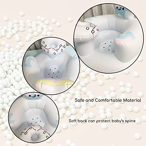 Wedfull Baby Sitting Support For 3 6 9 12 24 Months Infants, Inflatable Baby Seats For Sitting Up Nontoxic Pvc Toddlers Sofa Chair Sit Me Up Floor Seat For Baby Girl Boy, Unicorn #TOP1