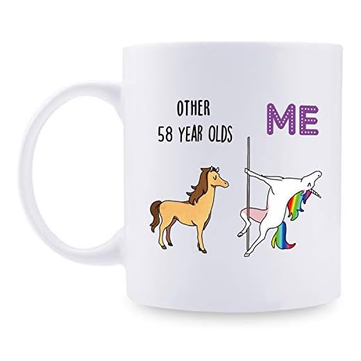 Taza de café para mujer, regalo de cumpleaños número 58 para mujeres, regalo de cumpleaños de 1961, regalo de 58 años para mamá, esposa, amiga, hermana, ella, compañera, compañero de trabajo, 325 ml
