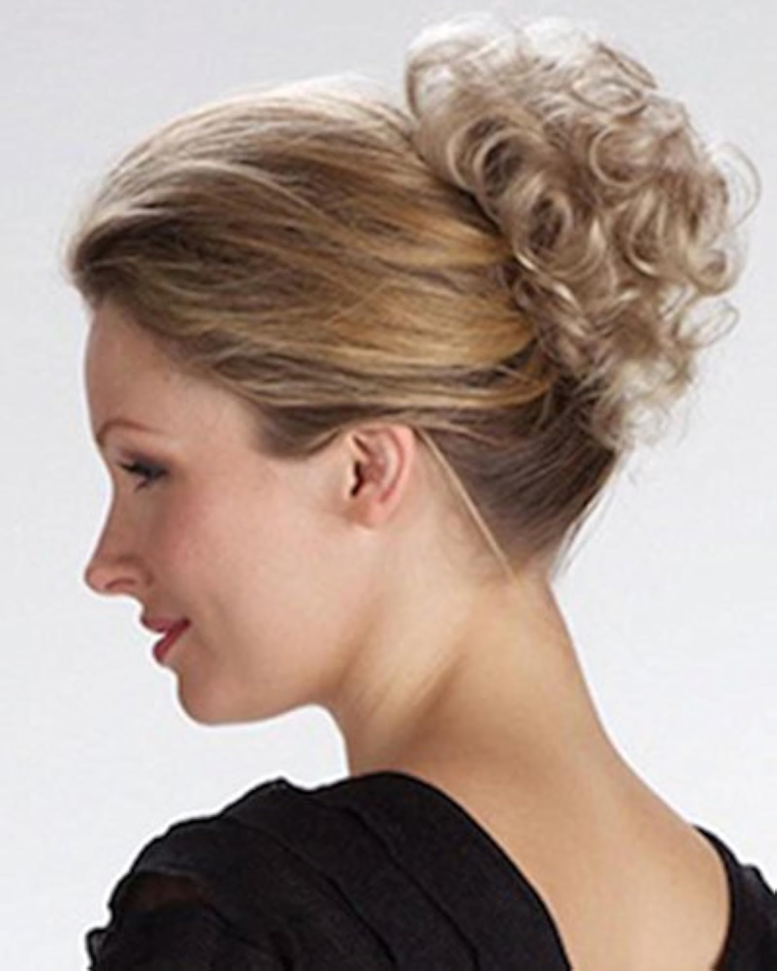 Womens Synthetic Hairpiece 'Pin Up'-60: Pure White