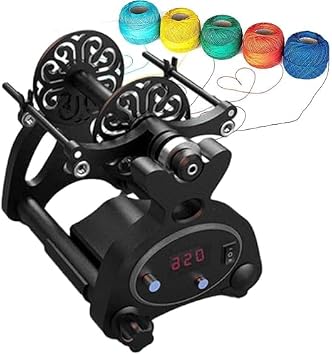 Electric Mini Spinning Wheel for Wool | 12V Fiber Spinner with 3 Spools, Digital Display, Speed Control & Forward/Reverse Rotation - Perfect for Crafters!