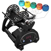 Electric Household Mini Spinning Wheel,Knitting Yarn Ball Winder, Capacity 4 Oz 120g,Adjustable Speed, Forward&Reverse Shift, 12v Electric Winding Machine,for Blending Roving Craft,A