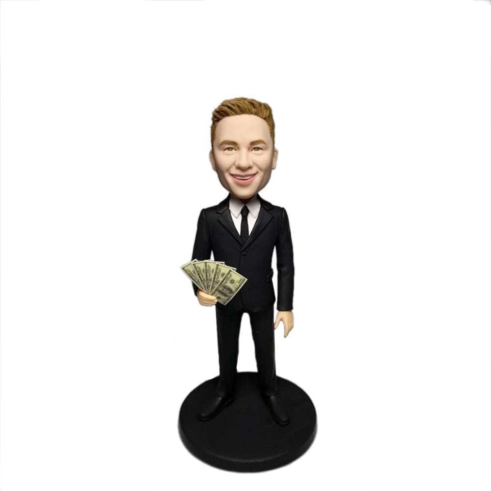 mydedor Custom BobbleHeads Figurine Customized Doll, Black