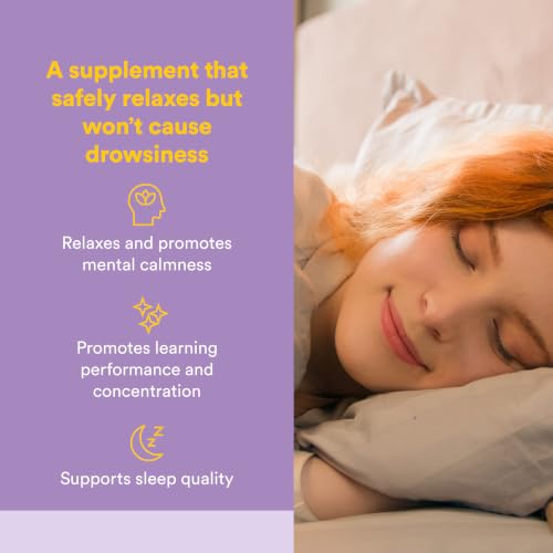Image of Natural Factors Suntheanine L-Theanine 100 mg - Health Supplement for Calm Outlook - L-Theanine Supplement Supports Relaxing Sleep & Aids Against Drowsiness - 120 Chewable Tablets (60 Servings)