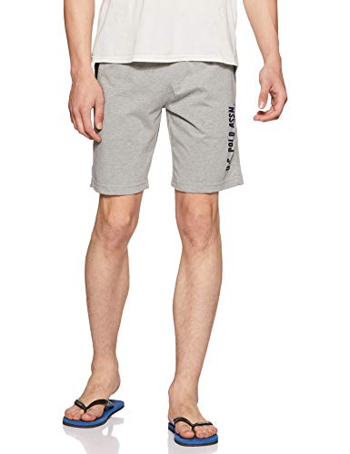 Image of U.S. POLO ASSN. Men Shorts (Grey Melange, Navy)