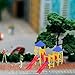 Abaodam Miniature Playground Model - Mini Childrens Playground Model Miniature Sand Table Decoration 1:75 Scale Mini Outdoor Park Slide Plastic Toy Furnishing Ornament