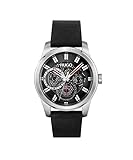 HUGO Multi Zifferblatt Quarz Uhr für Herren mit Schwarzes Lederarmband - 1530189