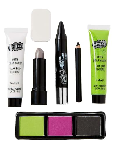 Spirit Halloween Beetlejuice Makeup Kit Officially Licensed Halloween Cosmetics Set Scary Costume Makeup Kit Unisex Adult One Size Fits Most Multicolor