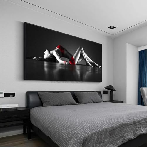 Tableau d'art mural sur toile noir et blanc pour sublimer votre salon 50x100 cm