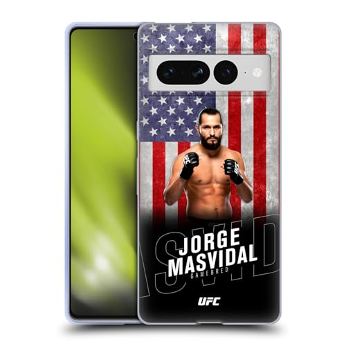 Head Case Designs Officially Licensed UFC US Flag Jorge Masvidal Soft Gel Case Compatible with Google Pixel 7 Pro