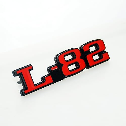 Image of 2Pc C3 75-79 L-82 Hood Restoration Emblems 3D Metal Badge Left and Right Sides Sticker Replacement for Corvette (Black Red)
