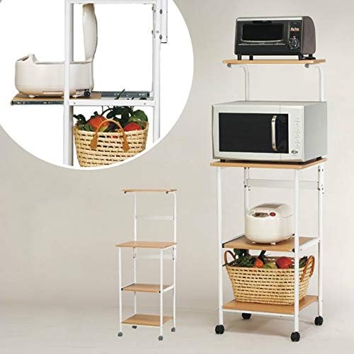 Amazon スリムなレンジ台 電子レンジ トースター 炊飯器 等のキッチン調理家電 をコンパクトに収納 新生活 電子レンジ収納サイズは幅50cm奥行40cm レンジ上収納レンジラック スリム レンジ台 キッチン収納 キッチンラック 家電ラック スチール製 キッチン収納 レンジ上