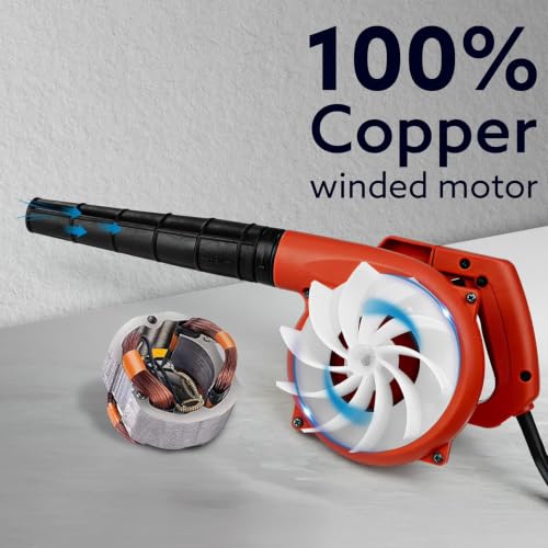 Image of TuRbOgLaSs CaR Blower (Anti-Vibration) Unbreakable Plastic 600 W 16000RPM 90 Miles /Hour Electric Air Blower Dust PC Cleaner Forward Curved Air Blower