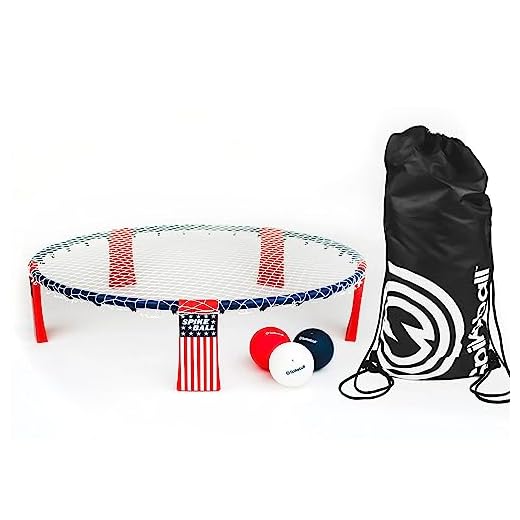 Spikeball Red, White, and Blue Standard 3 Ball Kit