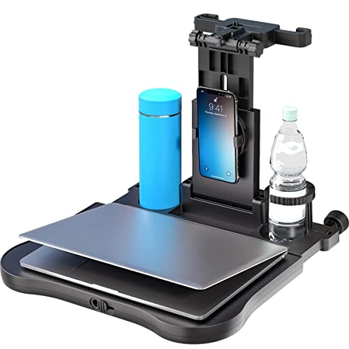 Beenle-Icey Car Backseat Tray Foldable Seat Back Laptop Desk Stable Auto Back Seat Organizer Vehicle Eating Food Table with Swivel Cup Phone Holder Passenger Travel Tray