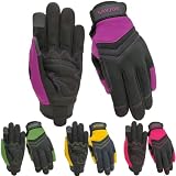 SAVJOB Utility Work Gloves for Men&Women,Synthetic Leather Mechanic Gloves,Outdoor Gloves,Performanc